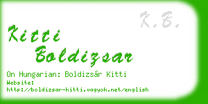 kitti boldizsar business card